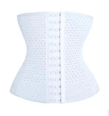 Mandotos hot waist trainer corset shown on a mannequin, featuring a black, slimming design with adjustable laces and steel boning.