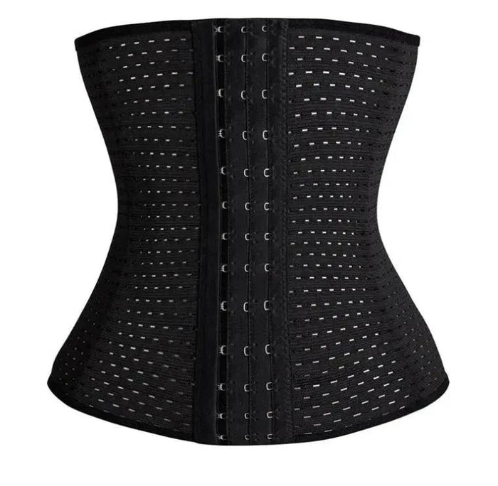 Mandotos hot waist trainer corset with adjustable laces and steel boning for shaping and support.