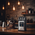 Gun Powder Grinds on vintage coffee bar
