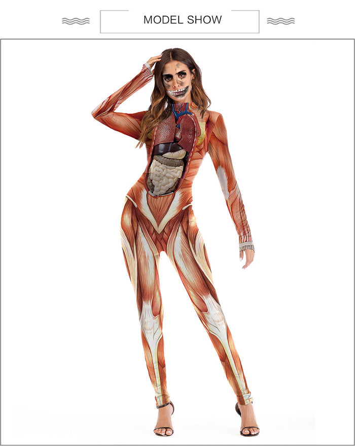 Human Body Halloween Jumpsuit Costume