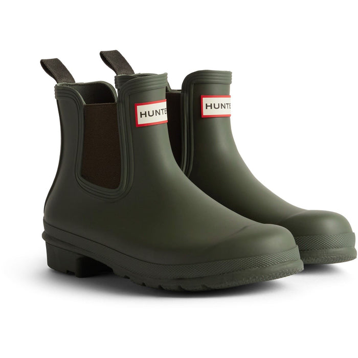 Hunter Original Chelsea Boot Rubber Women's Dark Olive Wellington Boots