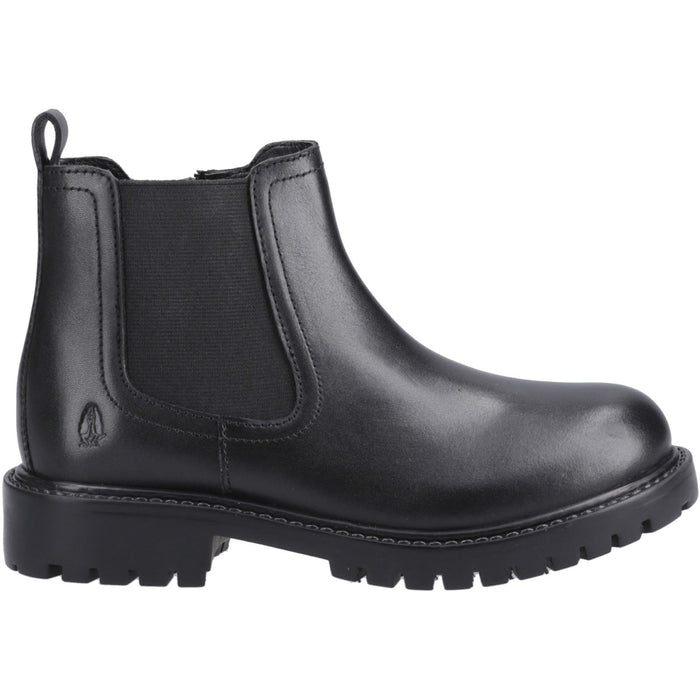 Hush Puppies Ariella Chelsea Leather Junior Black Boots