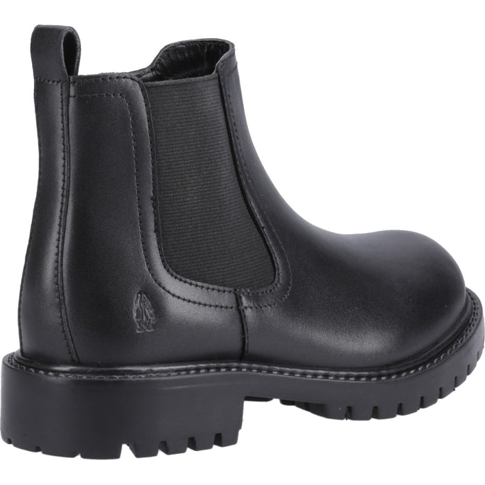 Hush Puppies Ariella Chelsea Leather Youth Girl's Black Boots