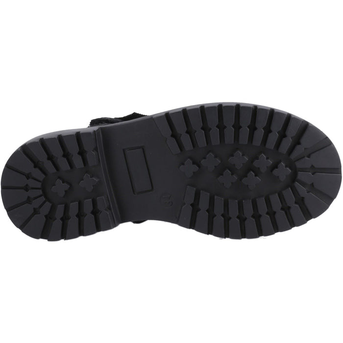Hush Puppies Astrid Bow Leather Junior Black Shoes