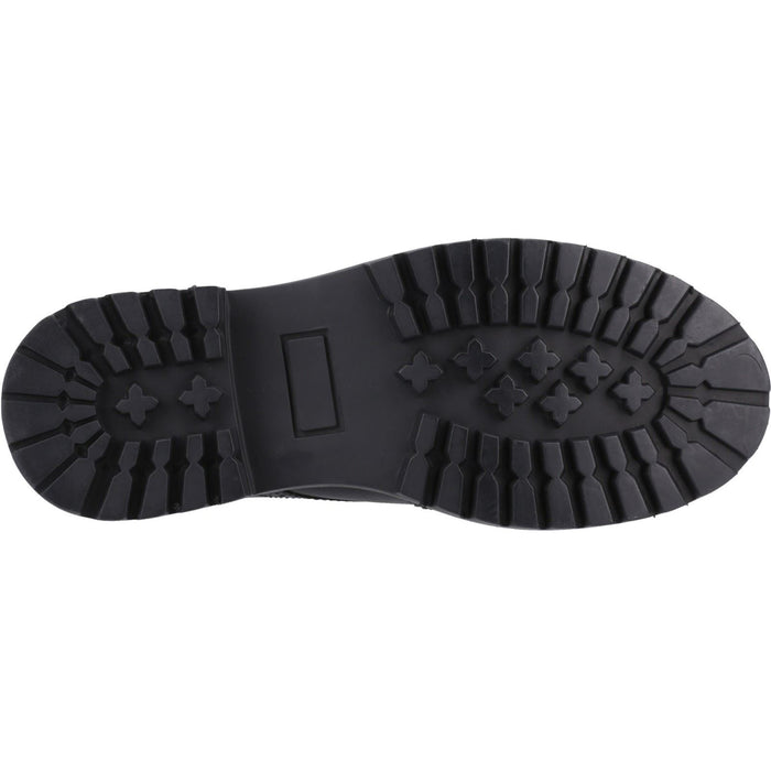 Hush Puppies Athena Leather Youth Black Brogues