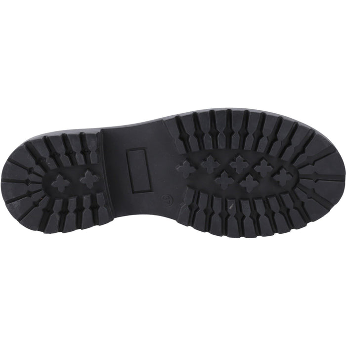 Hush Puppies Aubrey Leather Junior Girl's Black Derby Shoes