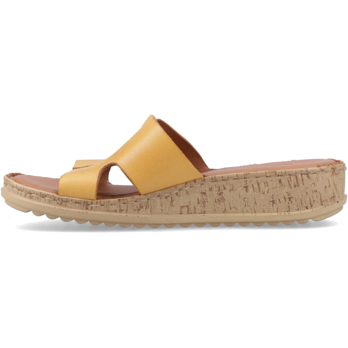 Hush Puppies Eloise Leather Women's Mustard Sandals