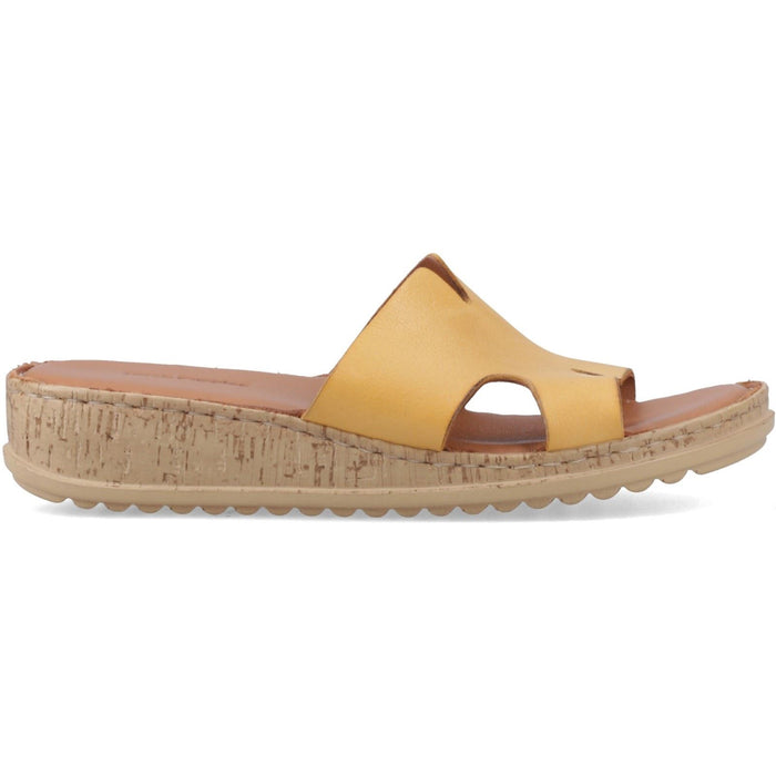 Hush Puppies Eloise Leather Women's Mustard Sandals