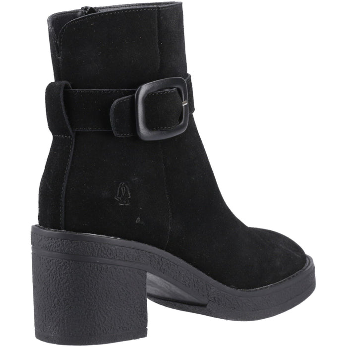 Hush Puppies Fearne Suede Women's Black Heeled Ankle Boots