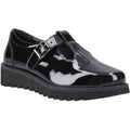 Hush Puppies Florrie T-Bar Leather Youth Black Shoes