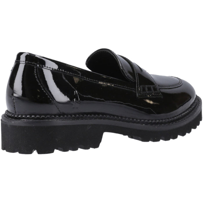 Hush Puppies Grazia Patent Leather Junior Black Loafers