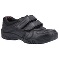 Hush Puppies Jezza 2 Junior Boys Black Leather Shoes