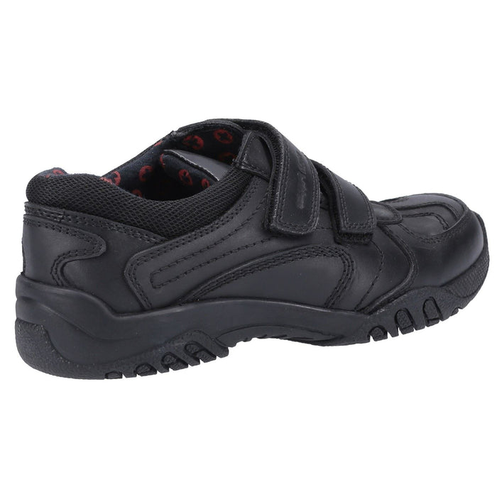 Hush Puppies Jezza 2 Junior Boys Black Leather Shoes