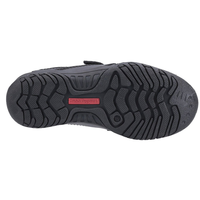 Hush Puppies Jezza 2 Junior Boys Black Leather Shoes