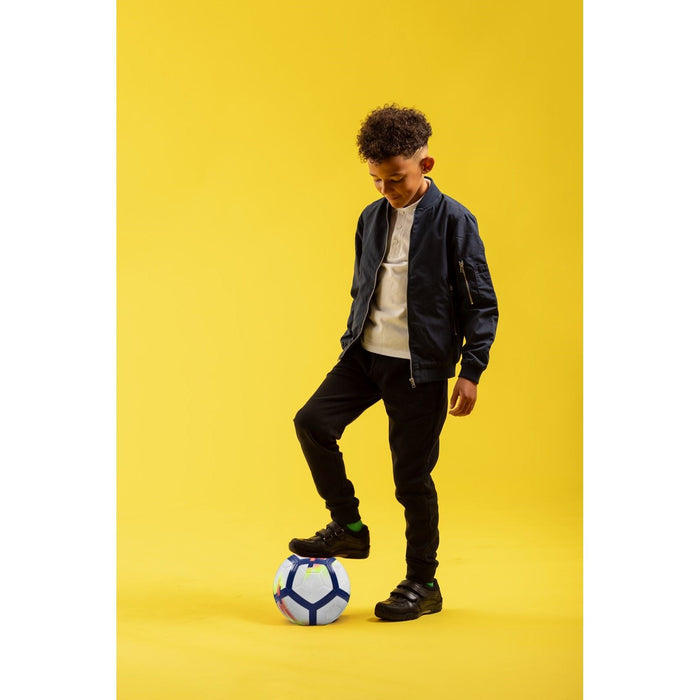 Hush Puppies Jezza Junior Black Leather Shoes