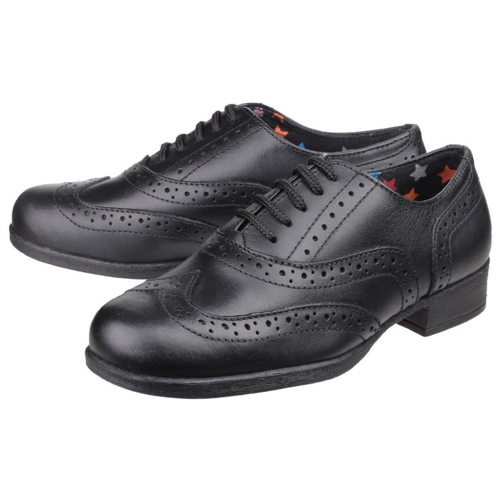 Hush Puppies Kada Black Leather Brogues