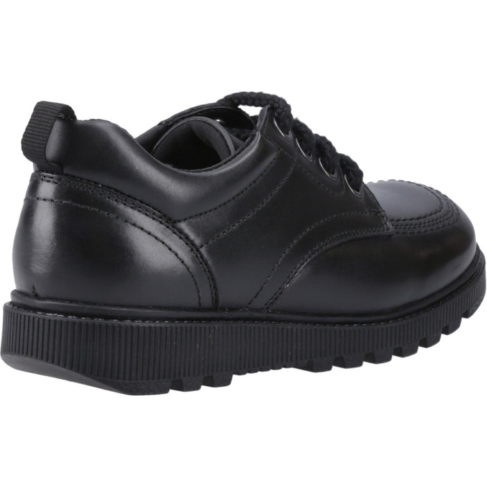 Hush Puppies Keeley Leather Youth Black Lace-Up Shoes