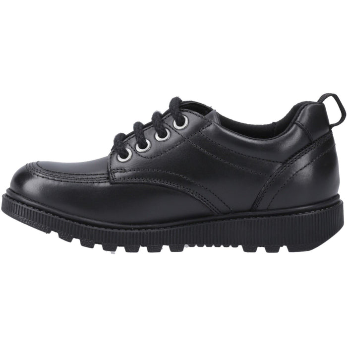 Hush Puppies Keeley Leather Youth Black Lace-Up Shoes
