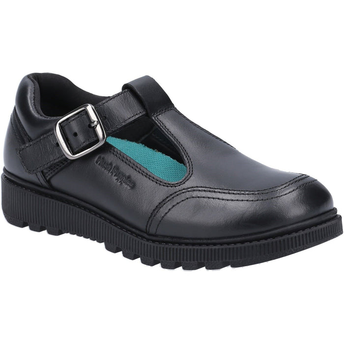 Hush Puppies Kerry Youth Black Leather Shoes