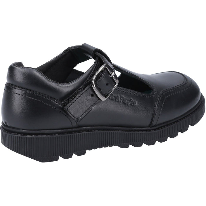 Hush Puppies Kerry Youth Black Leather Shoes