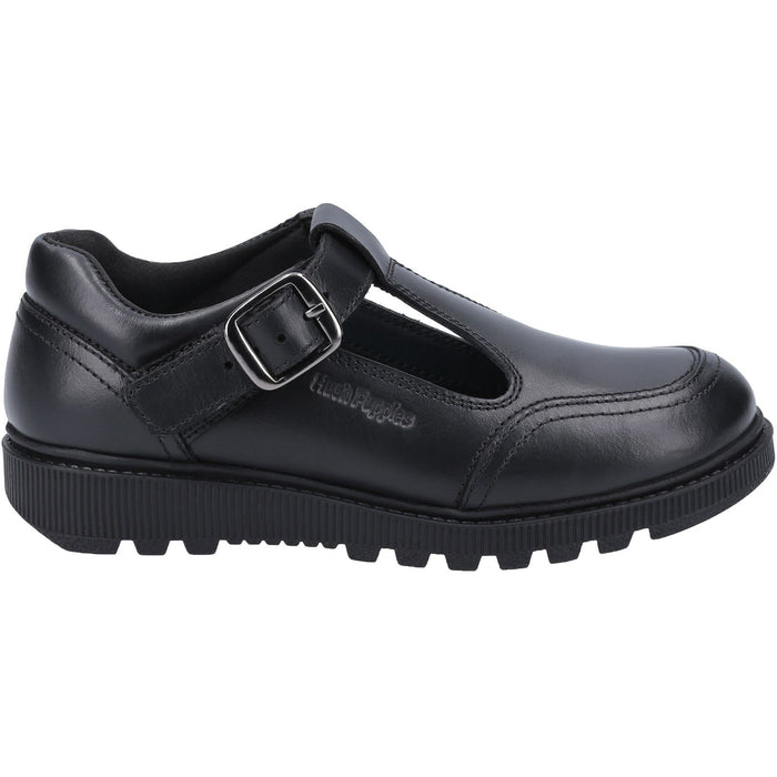 Hush Puppies Kerry Youth Black Leather Shoes