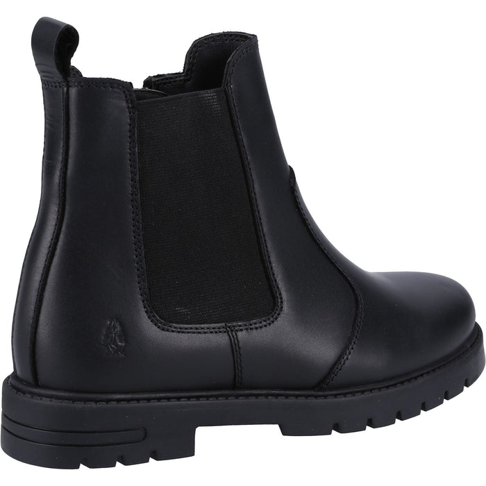 Hush Puppies Laura Leather Junior Black Boots