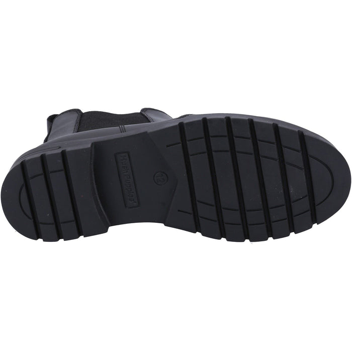 Hush Puppies Laura Leather Junior Black Boots