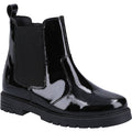 Hush Puppies Laura Patent Leather Junior Black Boots