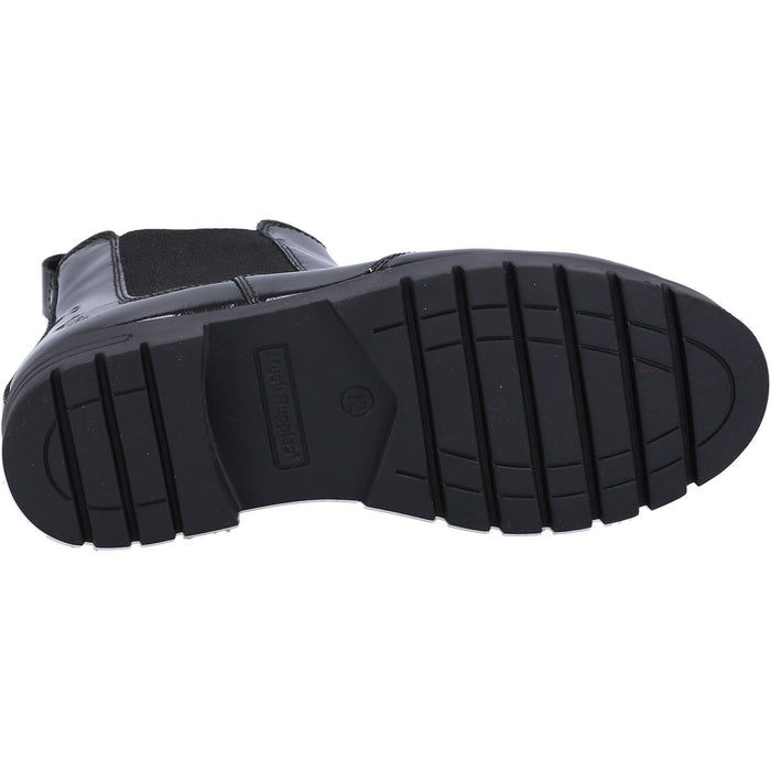 Hush Puppies Laura Patent Leather Junior Black Boots