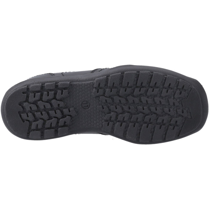 Hush Puppies Morgan Leather Junior Black Loafers