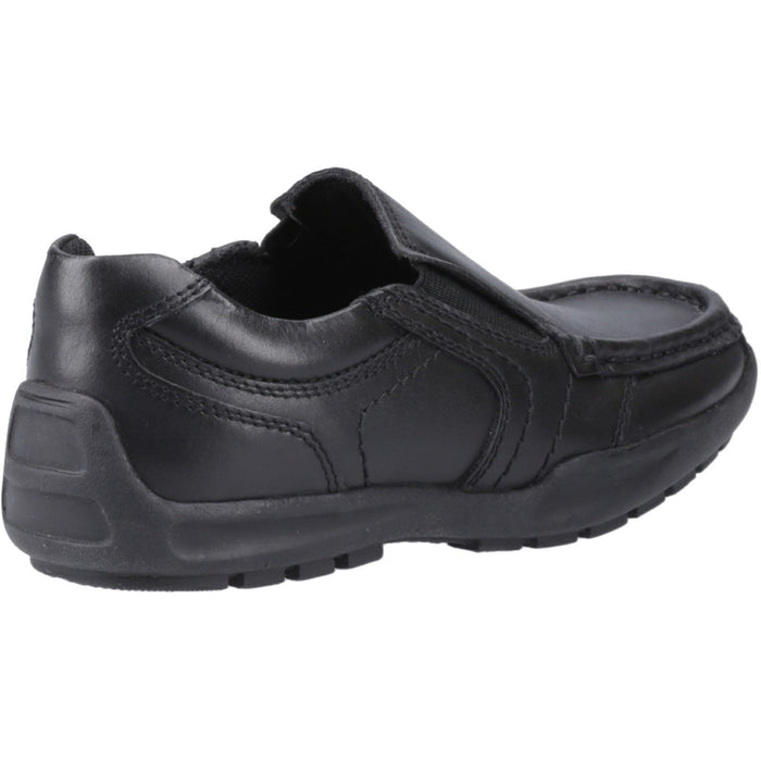 Hush Puppies Morgan Leather Youth Black Loafers