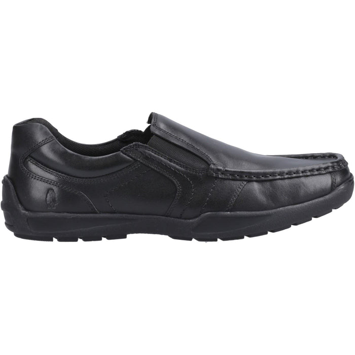 Hush Puppies Morgan Leather Youth Black Loafers