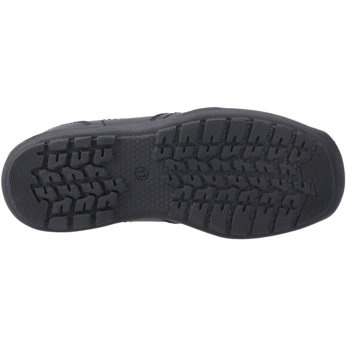 Hush Puppies Morgan Leather Youth Black Loafers