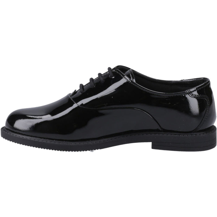 Hush Puppies Nellie Patent Leather Junior Black Oxford Shoes