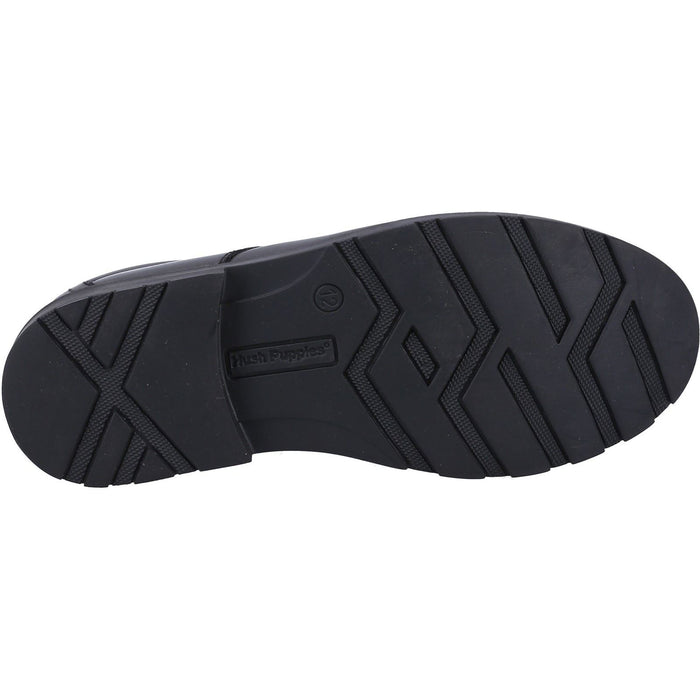 Hush Puppies Oliver Leather Youth Black Shoes