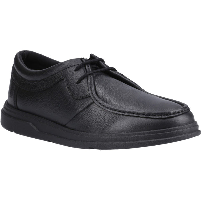 Hush Puppies Ronan Leather Youth Black Moccasins Shoes