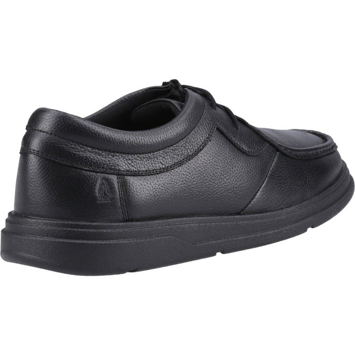 Hush Puppies Ronan Leather Youth Black Moccasins Shoes