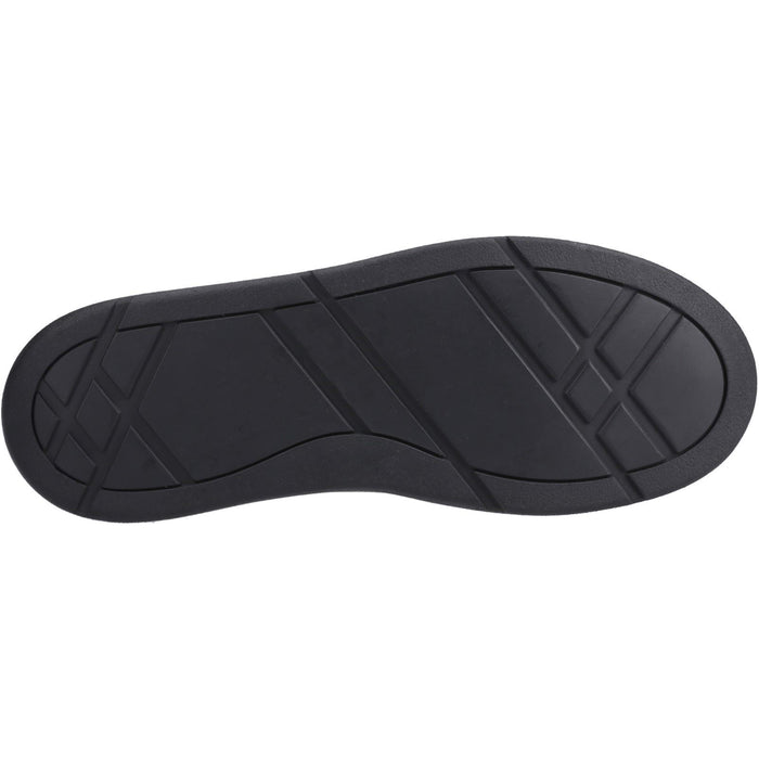 Hush Puppies Ronan Leather Youth Black Moccasins Shoes