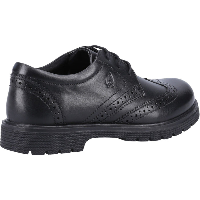 Hush Puppies Sally 2 Leather Youth Black Brogues