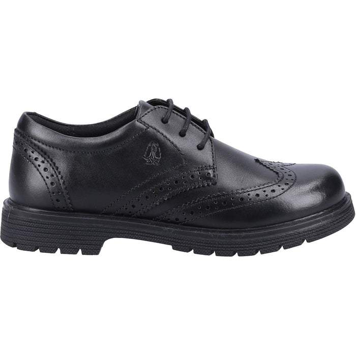 Hush Puppies Sally 2 Leather Youth Black Brogues