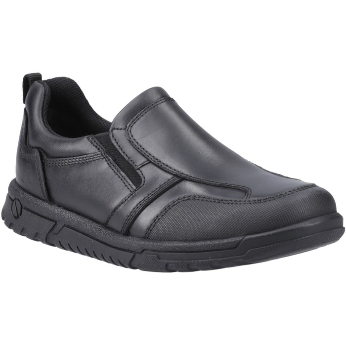 Hush Puppies Sergio Leather Youth Black Loafers