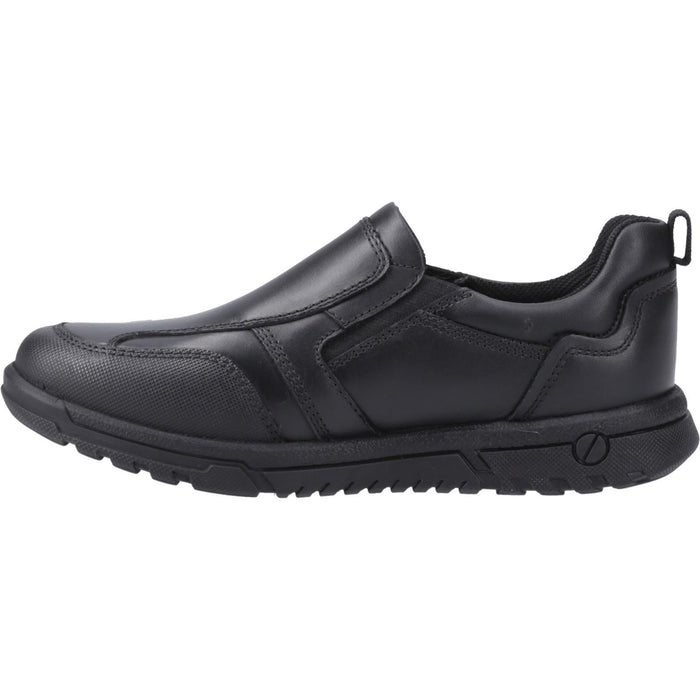 Hush Puppies Sergio Leather Youth Black Loafers