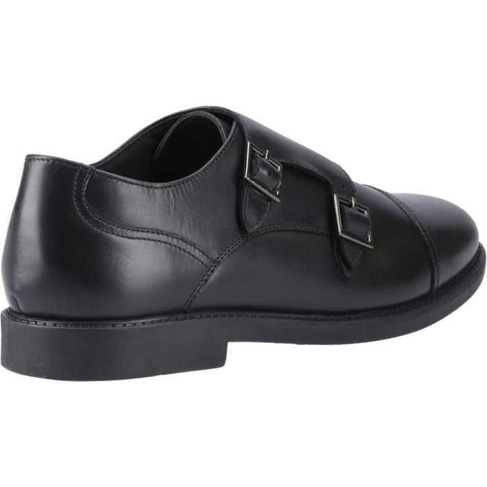Hush Puppies Tim Monk Leather Youth Black Shoes