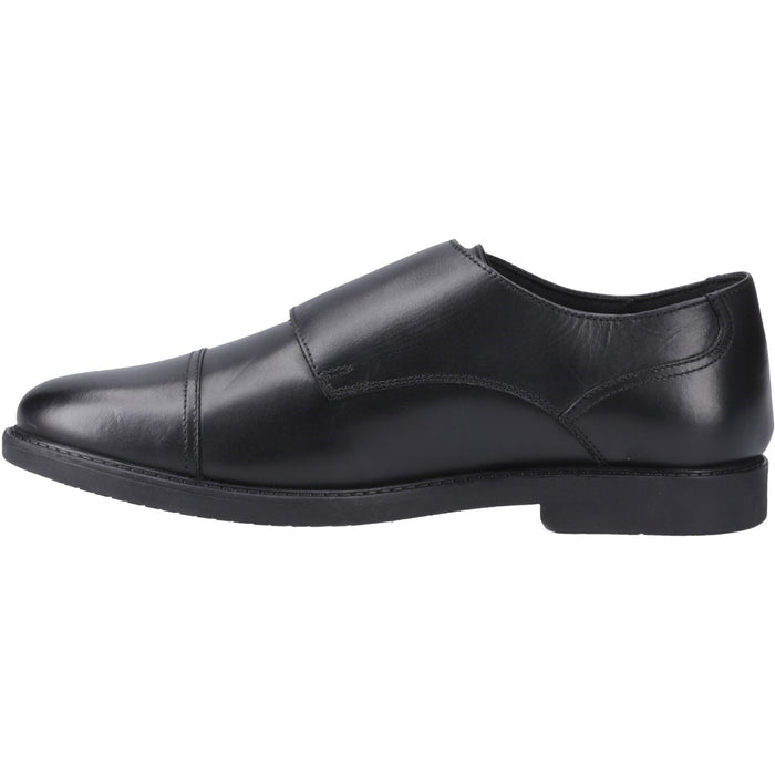 Hush Puppies Tim Monk Leather Youth Black Shoes