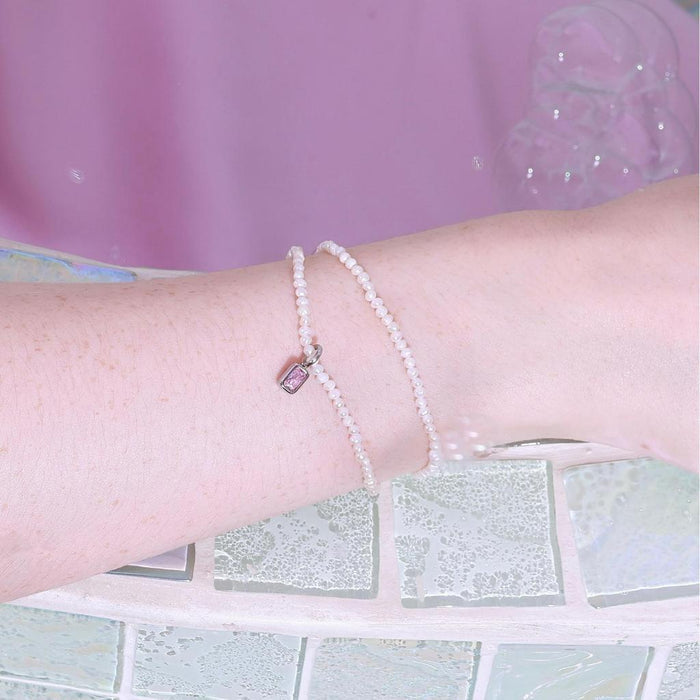 Infinite Pearl Bracelet- Stainless Steel