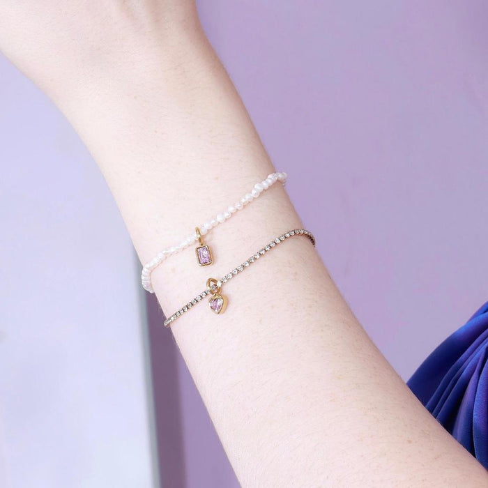 Infinite Pearl Bracelet- Stainless Steel