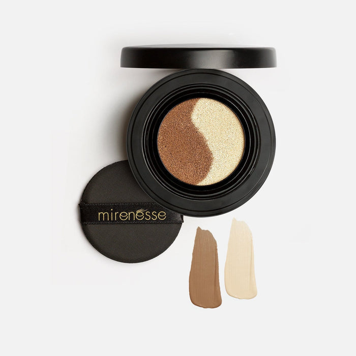 MIRENESSE FOUNDATION 15g / 0.53oz Instant Tanning Gel- 10 Collagen Face Glow Cushion Compact Bronzer