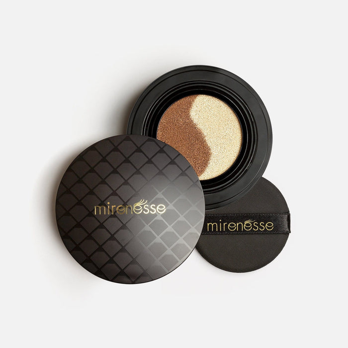 MIRENESSE FOUNDATION 15g / 0.53oz Instant Tanning Gel- 10 Collagen Face Glow Cushion Compact Bronzer