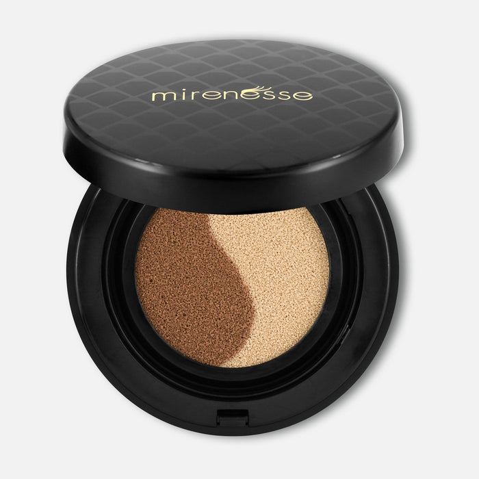 MIRENESSE FOUNDATION 15g / 0.53oz Instant Tanning Gel- 10 Collagen Face Glow Cushion Compact Bronzer