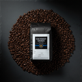 Gun Powder Grinds artistic overhead with beans